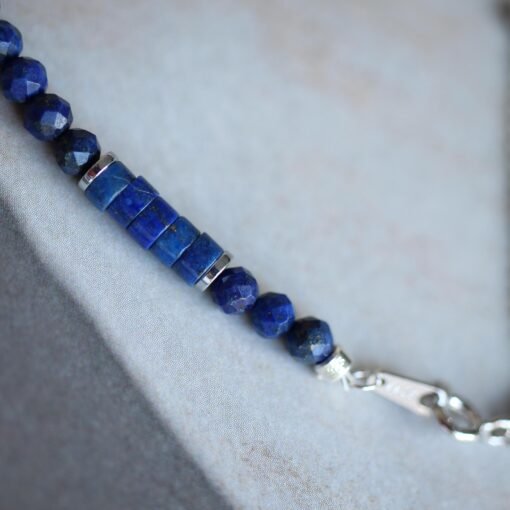 Natural Barrel Lapis Lazuli Stacking Beaded Choker Necklace WomenBalancing Calming Spiritual Protection-Healing Stone Meditation-Prayer - Image 8