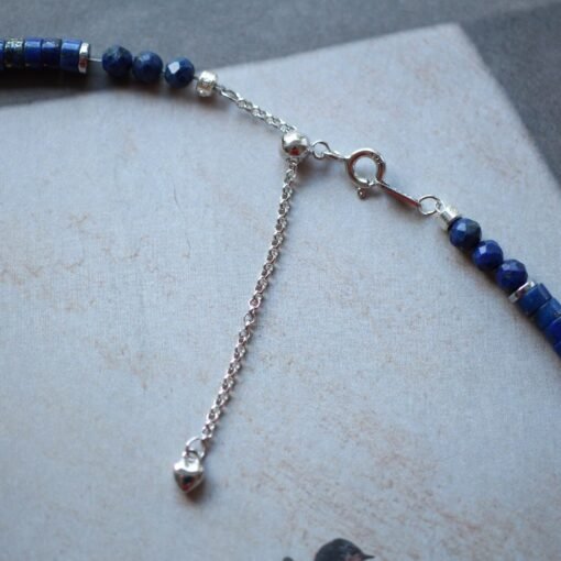 Natural Barrel Lapis Lazuli Stacking Beaded Choker Necklace WomenBalancing Calming Spiritual Protection-Healing Stone Meditation-Prayer - Image 7
