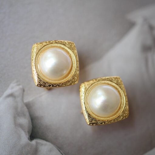 Natural Mabe Studs Earrings With s925 Silver|Dainty Studs Earrings|Statement Stud Earringsl|Perfect Anniversary Gift|Wedding Earrings