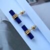 Unique Lapis Lazuli Stud Earring sterling silver|Blue lapis lazuli studs goldVintage Gemstone EarringStick EarringsBest Gift For Her
