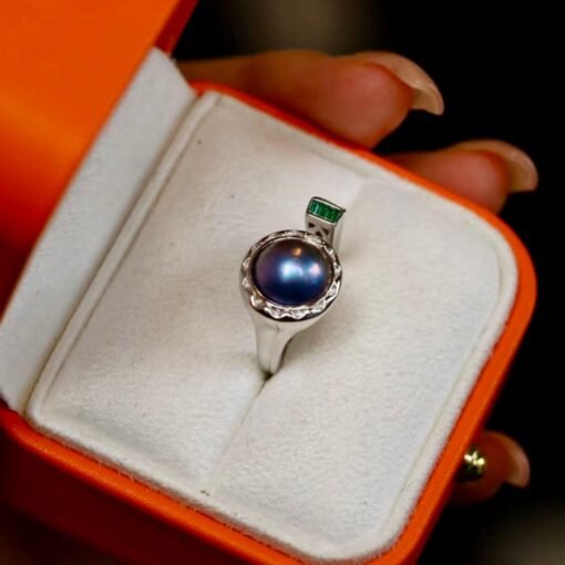 Genuine Mabe Pearl Ring s925 Silver|Unique Vintage Mabe Pearl Jewelry|Statement Art Deco pearl ring Women|Handmade Bezel Mabe Pearl ring - Image 2