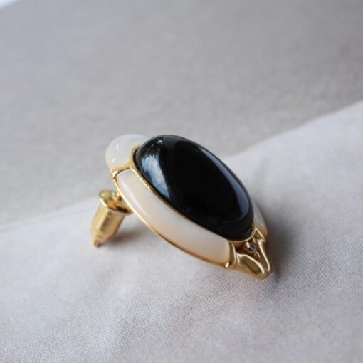 Natural Black Agate Studs Earrings s925 Silver|Oval Black Agate StudHandmade Black Agate Studs|Unique Gemstone Earring|Best Mothers day Gift - Image 7