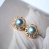 Natural Mabe Pearl Studs Earrings With s925 Silver|Mabe Pearl Jewelry|Vintage Mabe Pearl Earrings|Real Mabe Pearl|Perfect Anniversary Gift