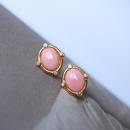 Natural Pink Queen Conch Shell Jewelry set|Pink Sea Shell Stud Earrings|Untreated Pink Gemstone Pendant|Handmade Vintage Jewelry Set women - Image 5
