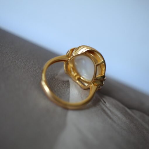 Natural Mabe Pearl Ring With s925 Sterling Silver|Vintage Pearl Jewelry|Statement Pearl Ring silver|Everyday Real Pearl ringgift for mom - Image 5