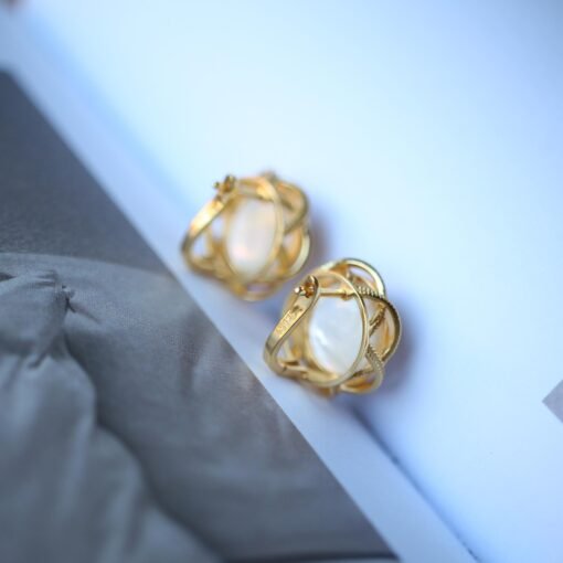Natural Mabe Pearl Earrings s925 Silver|Vintage Mabe Pearl Jewelry|Statement Pearl Earrings|Bridal Pearl earrings|Perfect wedding earrings - Image 8