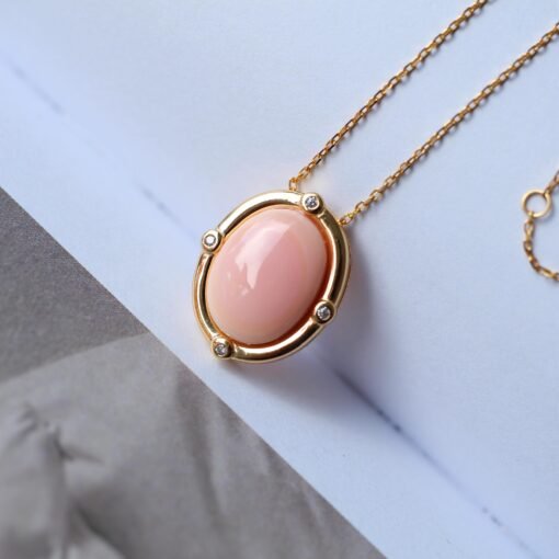 Natural Pink Queen Conch Shell Jewelry set|Pink Sea Shell Stud Earrings|Untreated Pink Gemstone Pendant|Handmade Vintage Jewelry Set women - Image 6
