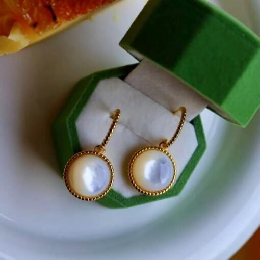 Unique White Fritillary With Silver Stud Earrings|Big Fritillary Earrings|Dainty Jewelry|Vintage Earrings|Perfect Gift For Her - Image 3