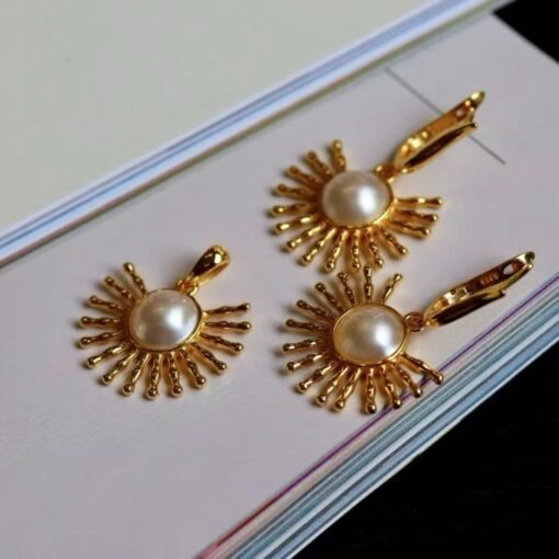 Natural Vintage Mabe Pearl Jewelry Set s925 Silver|Unique Mabe Pearl Stud Earring Women|Statement Antique Pearl Pendant|Wedding Jewelry - Image 2