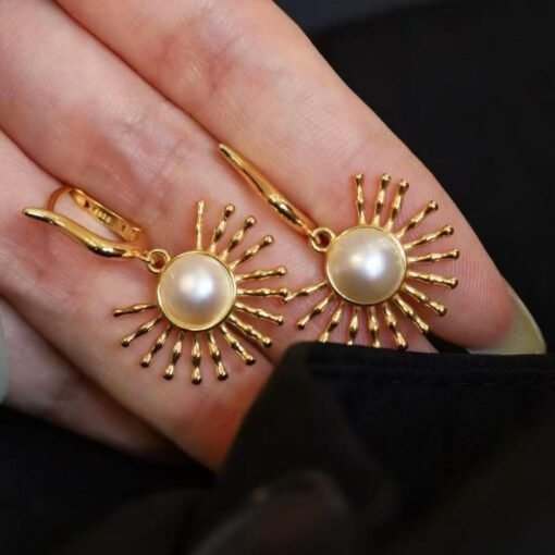 Natural Vintage Mabe Pearl Jewelry Set s925 Silver|Unique Mabe Pearl Stud Earring Women|Statement Antique Pearl Pendant|Wedding Jewelry - Image 7