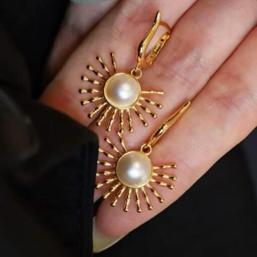 Natural Vintage Mabe Pearl Jewelry Set s925 Silver|Unique Mabe Pearl Stud Earring Women|Statement Antique Pearl Pendant|Wedding Jewelry - Image 8