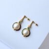 Natural Seawater Mabe Pearl Drop arrings s925 Silver|Vintage Bezel Mabe Pearl Earring|Unqiue Art Deco Pearl earring|Perfect wedding earrings