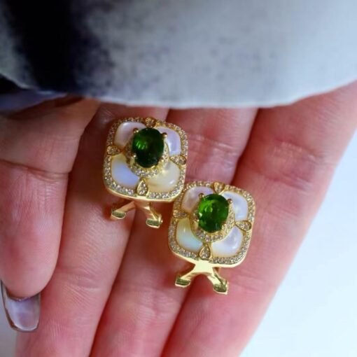 Unique White Fritillary With Silver Stud Earrings|Big Fritillary Earrings|Dainty Jewelry|Vintage Earrings|Perfect Gift For Her - Image 3