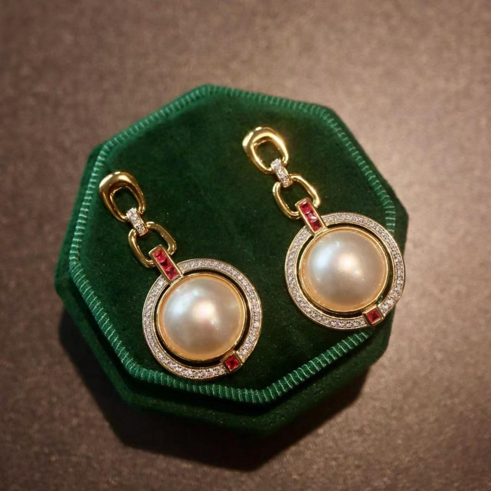 Natural Seawater Mabe Pearl Drop arrings s925 Silver|Vintage Bezel Mabe Pearl Earring|Unqiue Art Deco Pearl earring|Perfect wedding earrings