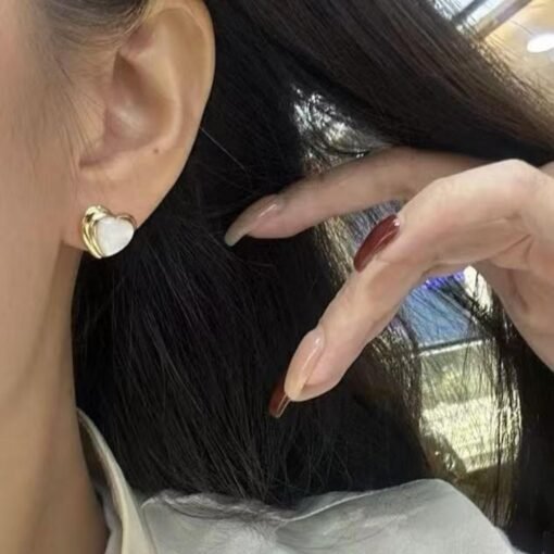 Unique White Fritillary With Silver Stud Earrings|Big Fritillary Earrings|Dainty Jewelry|Vintage Earrings|Perfect Gift For Her - Image 4