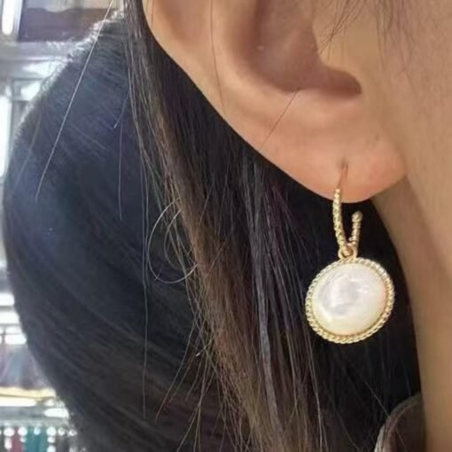 Unique White Fritillary With Silver Stud Earrings|Big Fritillary Earrings|Dainty Jewelry|Vintage Earrings|Perfect Gift For Her - Image 4