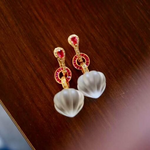 Natural Quartz Minimalist Teardrop Earrings s925 silver/Unique Chunky Quartz Drop Earrings Women/Art Deco Modern Statement Quartz Earrings - Image 5