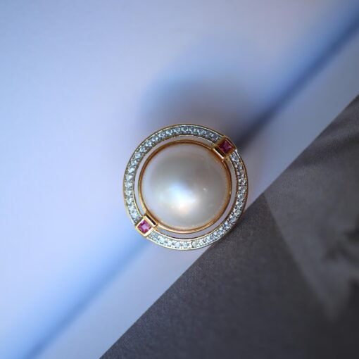 Natural Mabe Pearl Ring With s925 Sterling Silver|Vintage Pearl Jewelry|Statement Pearl Ring silver|Everyday Real Pearl ringgift for mom - Image 7