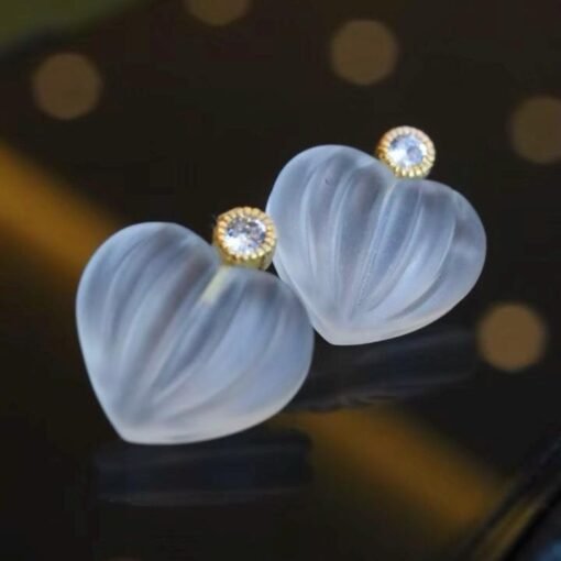 Natural Quartz Minimalist Teardrop Earrings s925 silver/Unique Chunky Quartz Drop Earrings Women/Art Deco Modern Statement Quartz Earrings - Image 6