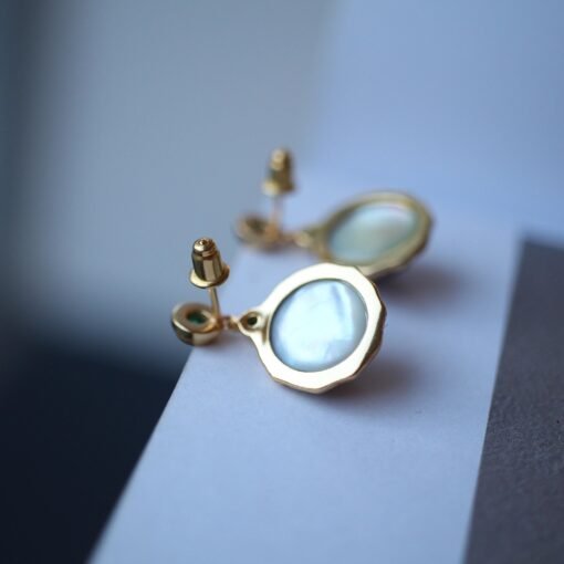 Natural Mabe Pearl Studs Earrings With s925 Silver|Mabe Pearl Jewelry|Dainty Grey Pearl Earrings|Real Mabe Pearl|Perfect Anniversary Gift - Image 5