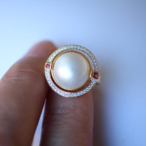 Natural Mabe Pearl Ring With s925 Sterling Silver|Vintage Pearl Jewelry|Statement Pearl Ring silver|Everyday Real Pearl ringgift for mom - Image 8