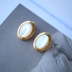 Unique White Fritillary With Silver Stud Earrings|Big Fritillary Earrings|Dainty Jewelry|Vintage Earrings|Perfect Gift For Her