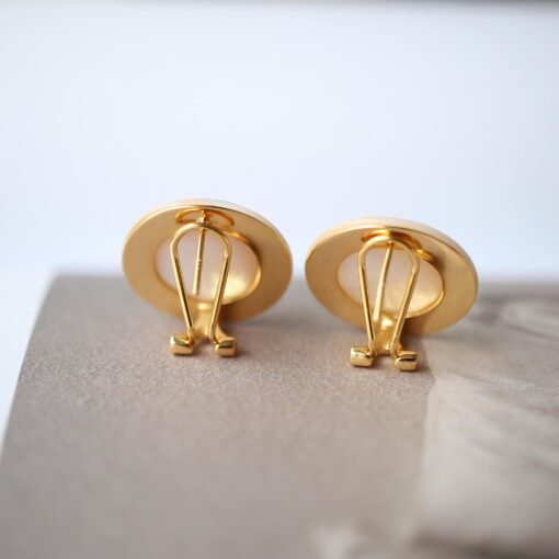Natural Mabe pearl Studs Earrings|Charm Mabe Pearl Jewelry|Statement gemstone Studs Earrings|Real Mabe Pearl stud|Perfect Anniversary Gift - Image 5