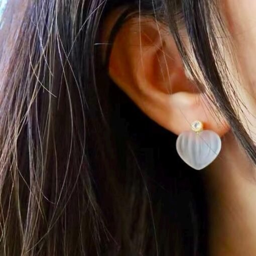 Natural Quartz Minimalist Teardrop Earrings s925 silver/Unique Chunky Quartz Drop Earrings Women/Art Deco Modern Statement Quartz Earrings - Image 4