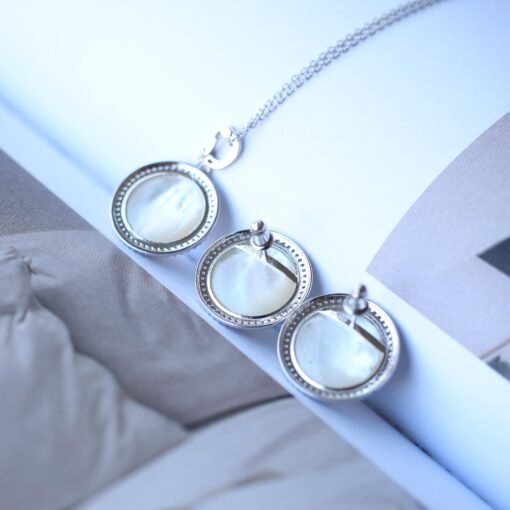 Natural Big white Pearl Earrings s925 Silver|Minimalist Simple Pearl Jewelry set|Statement Pearl pendent|Perfect Wedding Earring women - Image 8