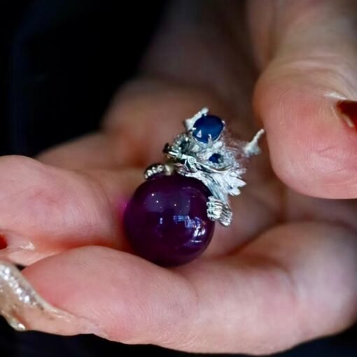 Natural amethyst pendant necklace women/unique dragon amethyst pendant silver/Art deco amethyst necklace|Handmade modern amethyst pendan - Image 5