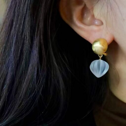 Genuine Quartz Vintage Teardrop Earrings s925 silver/Unique Chunky Quartz Drop Earrings Women/Art Deco Statement Real Quartz Earrings - Image 7