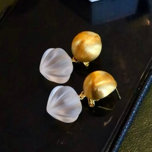 Genuine Quartz Vintage Teardrop Earrings s925 silver/Unique Chunky Quartz Drop Earrings Women/Art Deco Statement Real Quartz Earrings - Image 5
