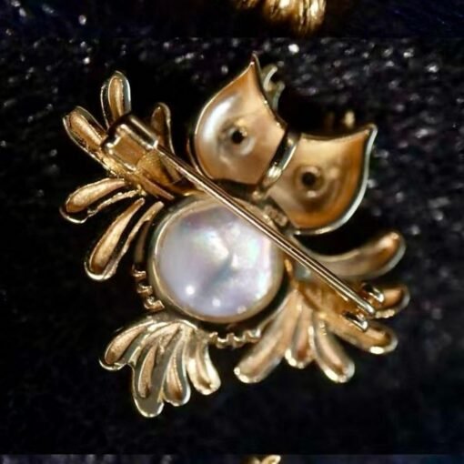 Natural Mabe Pearl Pendant Necklace Sterling Silver|Statement Handmade Mabe Pearl Pendant|Unique owl shape mabe Pearl Pendant - Image 8