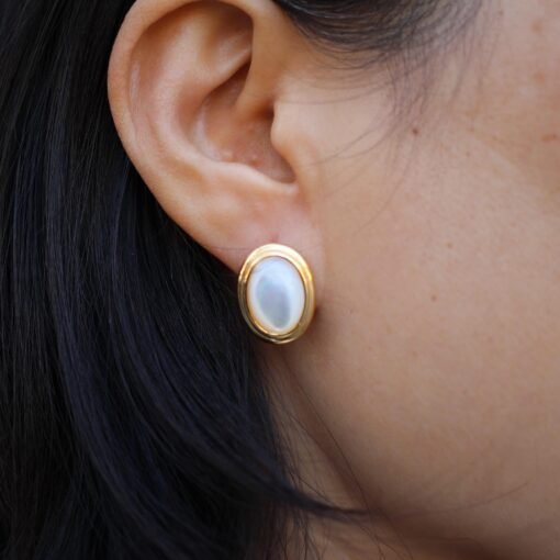 Unique White Fritillary With Silver Stud Earrings|Big Fritillary Earrings|Dainty Jewelry|Vintage Earrings|Perfect Gift For Her - Image 4