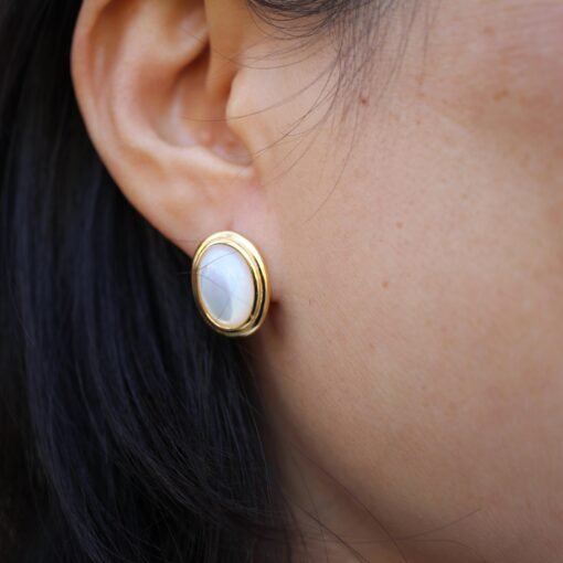 Unique White Fritillary With Silver Stud Earrings|Big Fritillary Earrings|Dainty Jewelry|Vintage Earrings|Perfect Gift For Her - Image 8