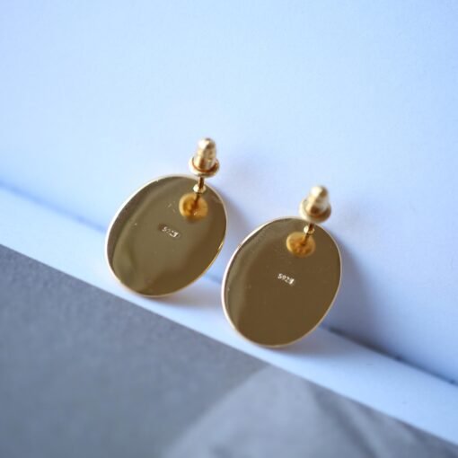 Unique White Fritillary With Silver Stud Earrings|Big Fritillary Earrings|Dainty Jewelry|Vintage Earrings|Perfect Gift For Her - Image 6