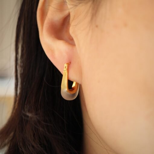 Unique Quartz Drop Earrings In 925 Silver|Dainty Crystal Jewelry|Rectangle Hoop Earrings|Minimalist Dangle Earrings|Perfect Anniversary Gift - Image 4